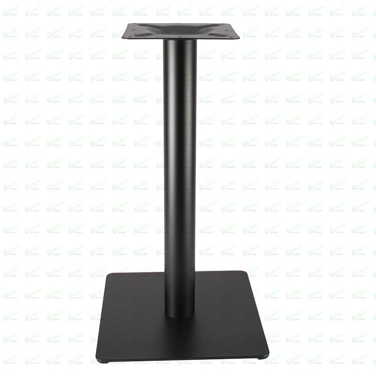 钢板桌脚平面黑色喷粉餐厅桌脚铁板桌支架简约桌腿400x400