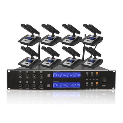 一拖八无线会议话筒鹅颈式讲台桌面演讲方杆会议室麦克风U-M8000