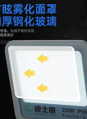 压投2光灯防眩目宽100-65v外户防水超亮泛光灯室外球场探照灯