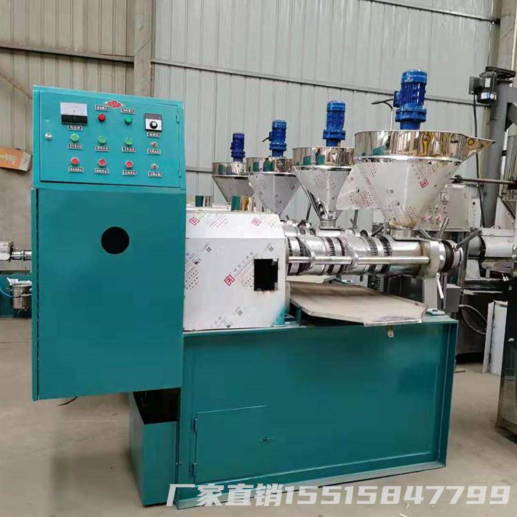 60型全自动花生大豆油榨油机LLH冷热两1用自大型坊加工全动榨油机