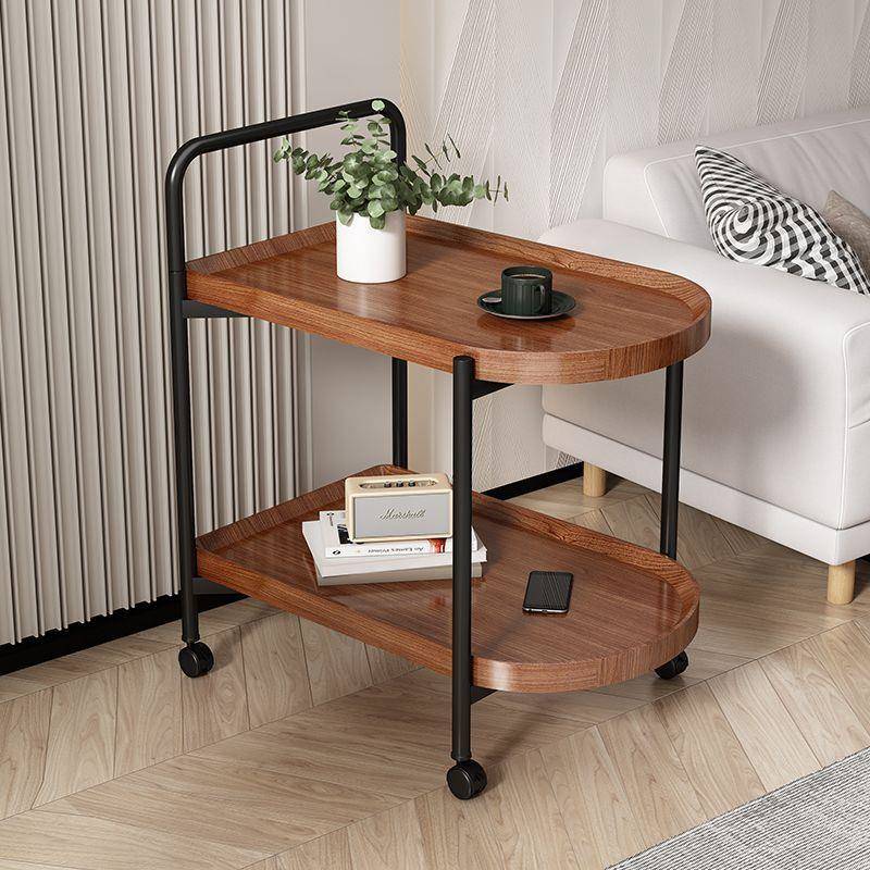 【折扣价】沙发边几可移动床头柜木质茶几带轮床边桌茶桌置物架家