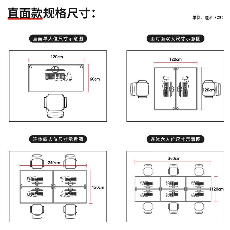 【折扣价】职员办公组合桌椅员工屏风桌四人位公司办公室简约桌现