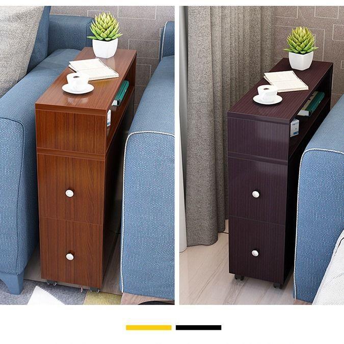 【折扣价】沙发边角几扶手窄夹缝隙客厅墙边床头柜储物收纳带抽屉