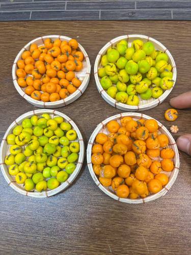仿真微缩橘子柑水果蔬菜模型摆件娃娃屋装食玩收藏黏土食玩