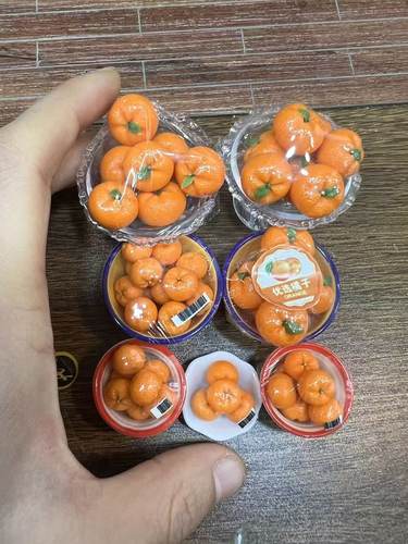 仿真粘土微缩水果盆柑橘水果蔬菜模型摆件娃娃屋装食玩收藏黏土