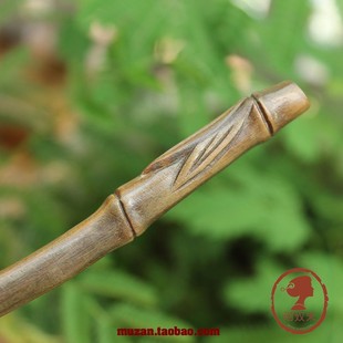 竹节绿檀木簪子 古典发簪  古装男式簪道士簪 徐长卿白子画头饰