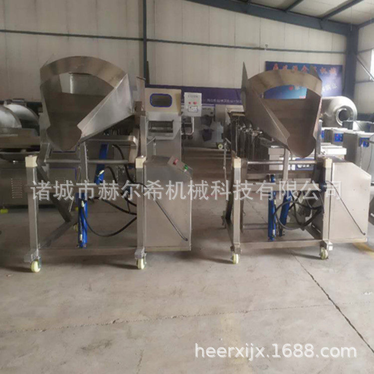 滚揉机提升上料机 全自动上料提升机配套滚揉机 不锈钢料车提升机