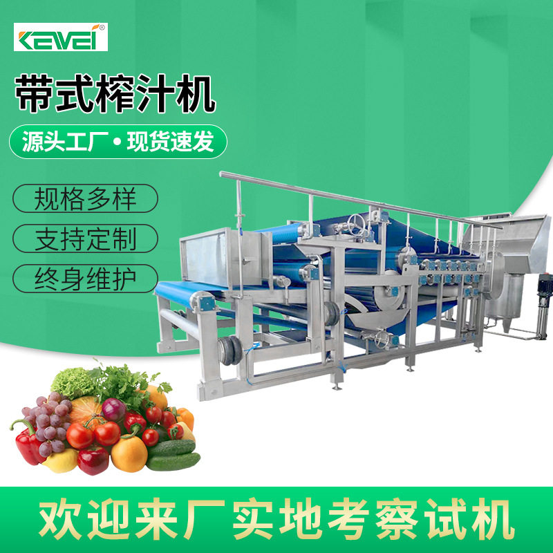 厂家定制带式榨汁机大型加工设备食品水果蔬菜全自动榨汁机