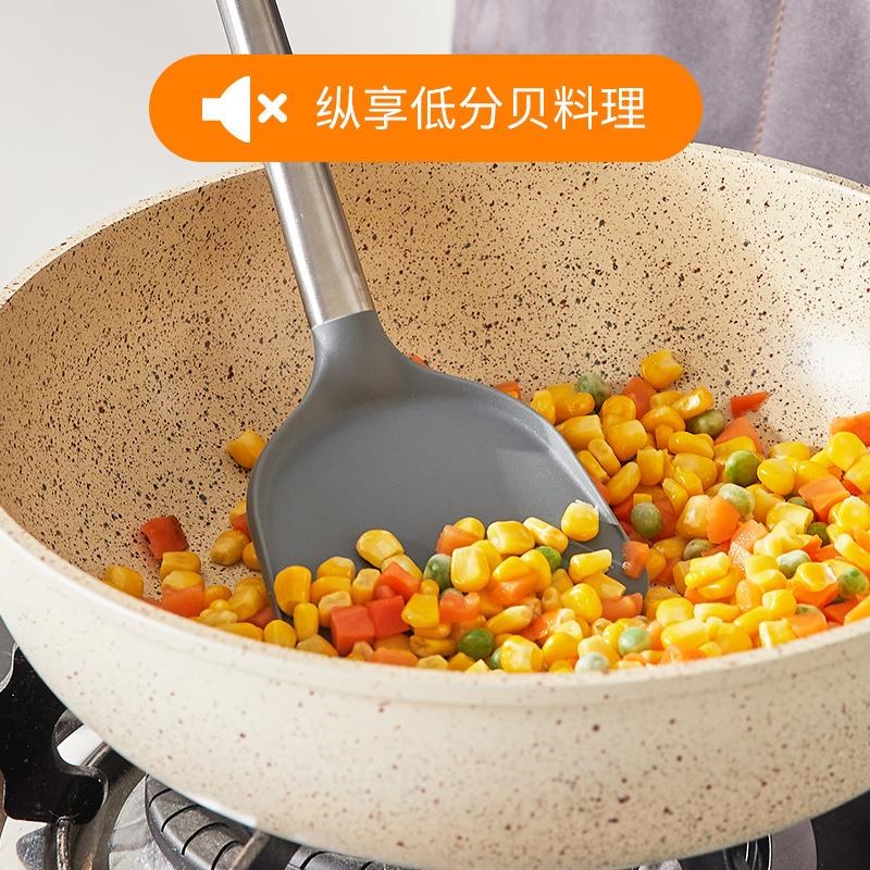 家用硅胶铲不粘锅专用铲子炒菜锅铲木柄硅胶铲勺套装汤勺烹饪铲勺
