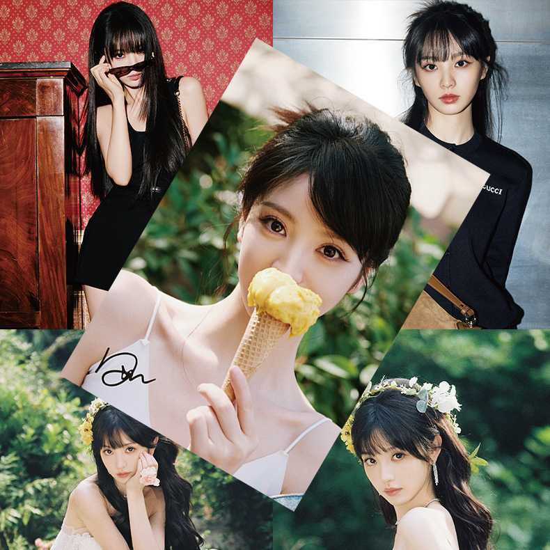 田曦薇海报 高清铜版纸 1套8张 明星周边签名写真贴画宿舍墙贴纸