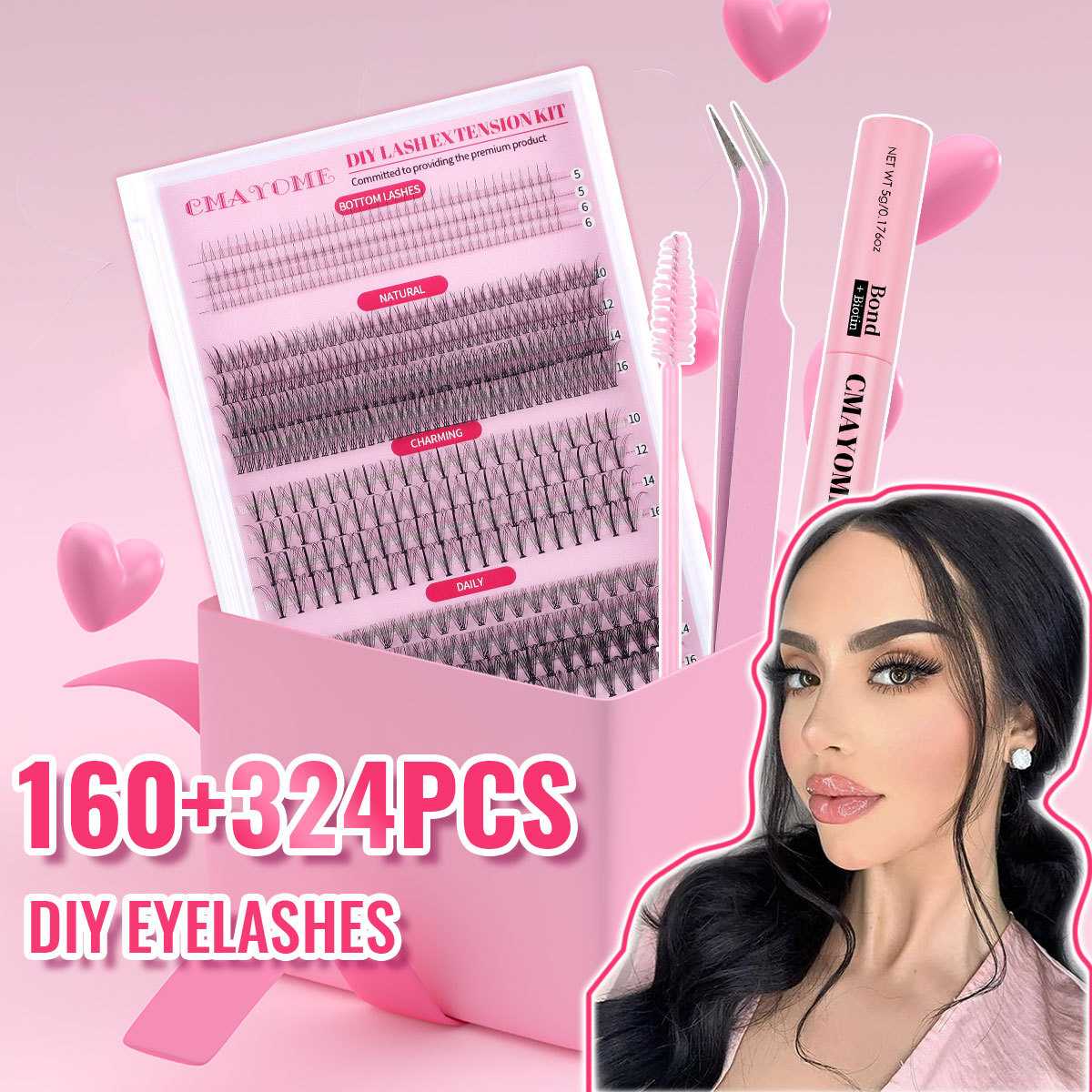 睫毛热销立体自然分段假睫毛镊子套装浓密卷翘睫毛大容量