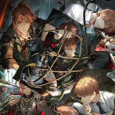 夏呜星海报 高清铜版纸1套8张 动漫周边宿舍墙贴纸装饰画背景墙