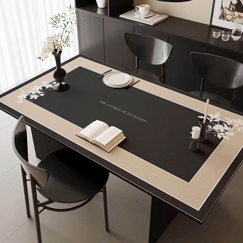 【折扣价】餐桌垫轻奢皮革桌布免洗防油防水防烫耐高温茶几台面保