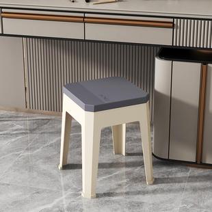 【折扣价】时尚40cm高塑料凳子家用客厅茶几加厚成人矮凳儿童可坐