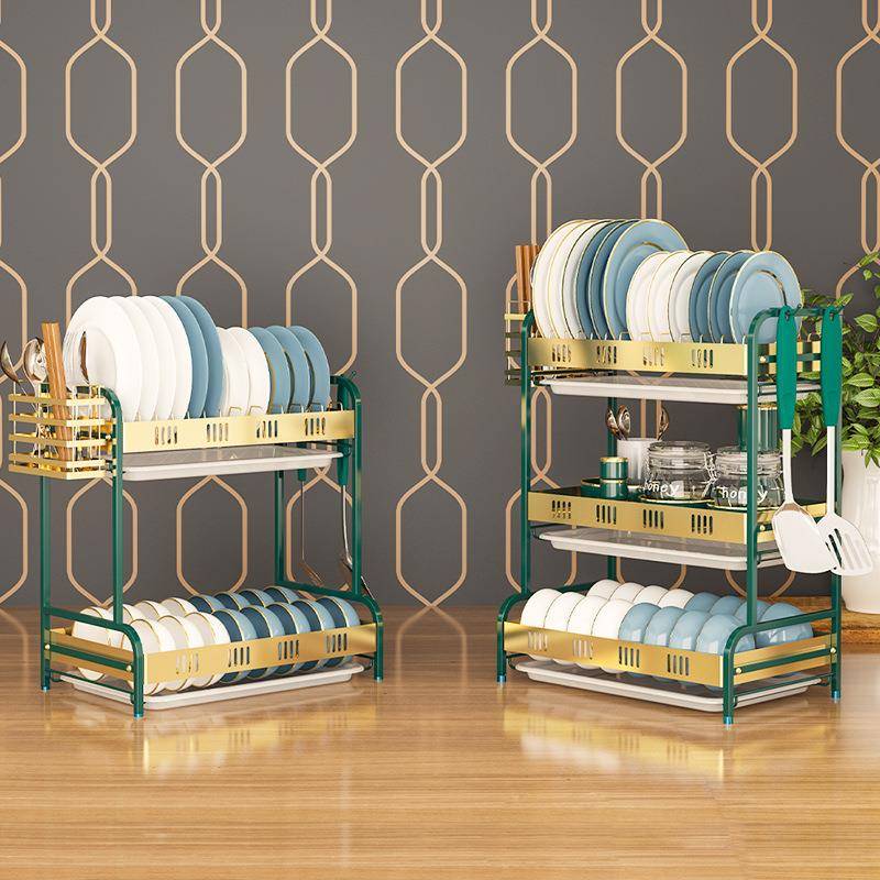 【折扣价】碗碟碗盘沥水架多功能碗筷收纳盒家用台面放碗柜厨房置