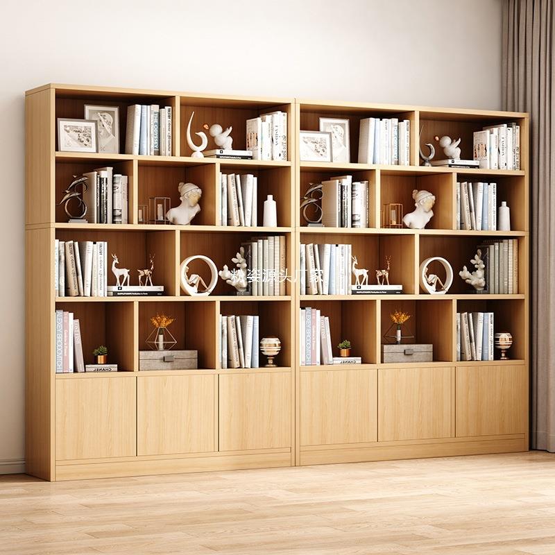 实木加厚书柜玄关酒柜客厅靠墙置物柜家用办公室展示落地格子书架