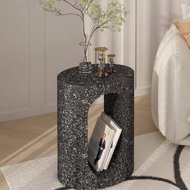 现代简约轻奢创意奶油风边几客厅沙发边桌角几阳台小圆桌子床头柜