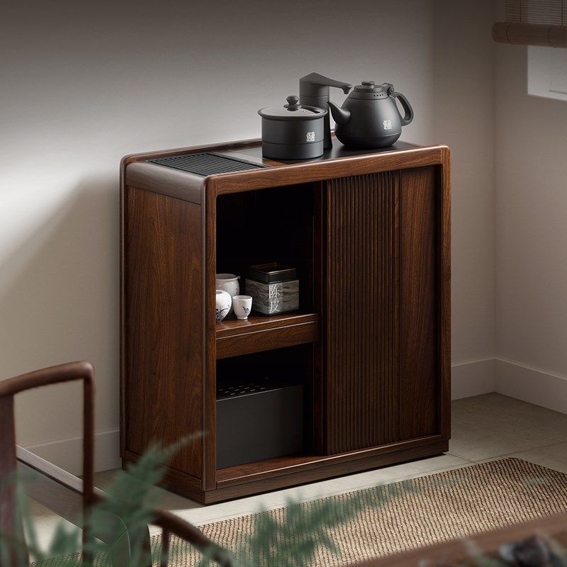 北胡桃茶水柜实木移动茶边柜小型家用烧水壶一体边几茶桌茶台,住宅家具,茶几,淘宝优惠券,粉丝福利购,淘宝优惠卷