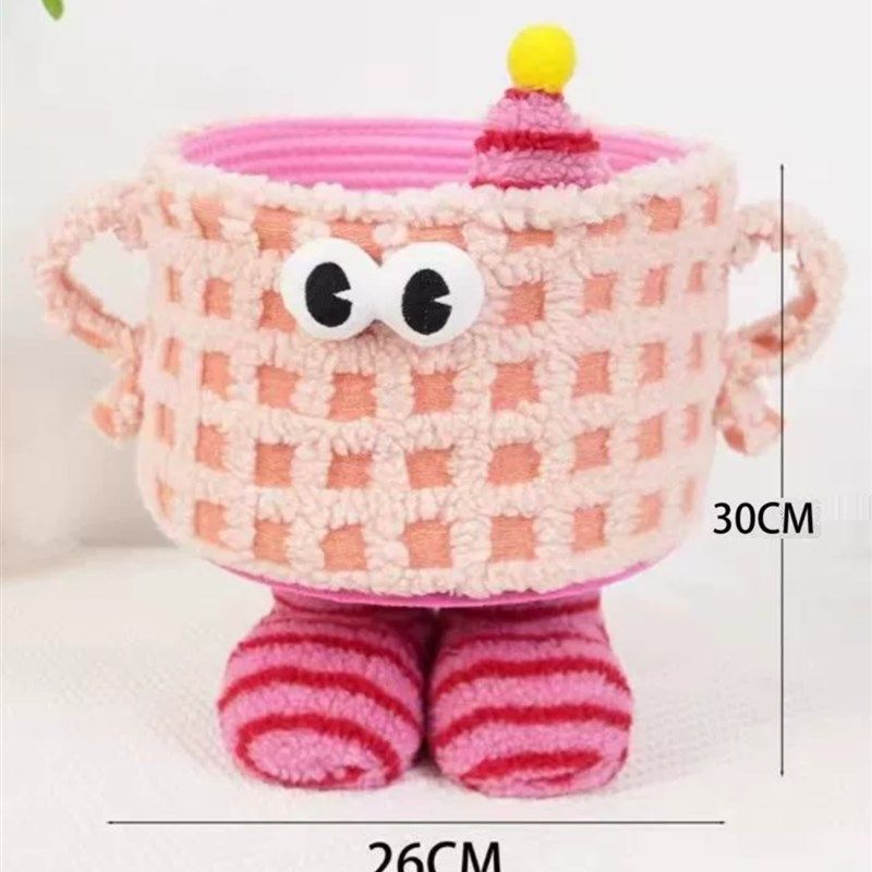 桃桃子收纳绒棉绳整理篮可爱收纳筐客厅桌面摆件礼物盒子,收纳整理,桌面收纳盒,淘宝优惠券,粉丝福利购,淘宝优惠卷