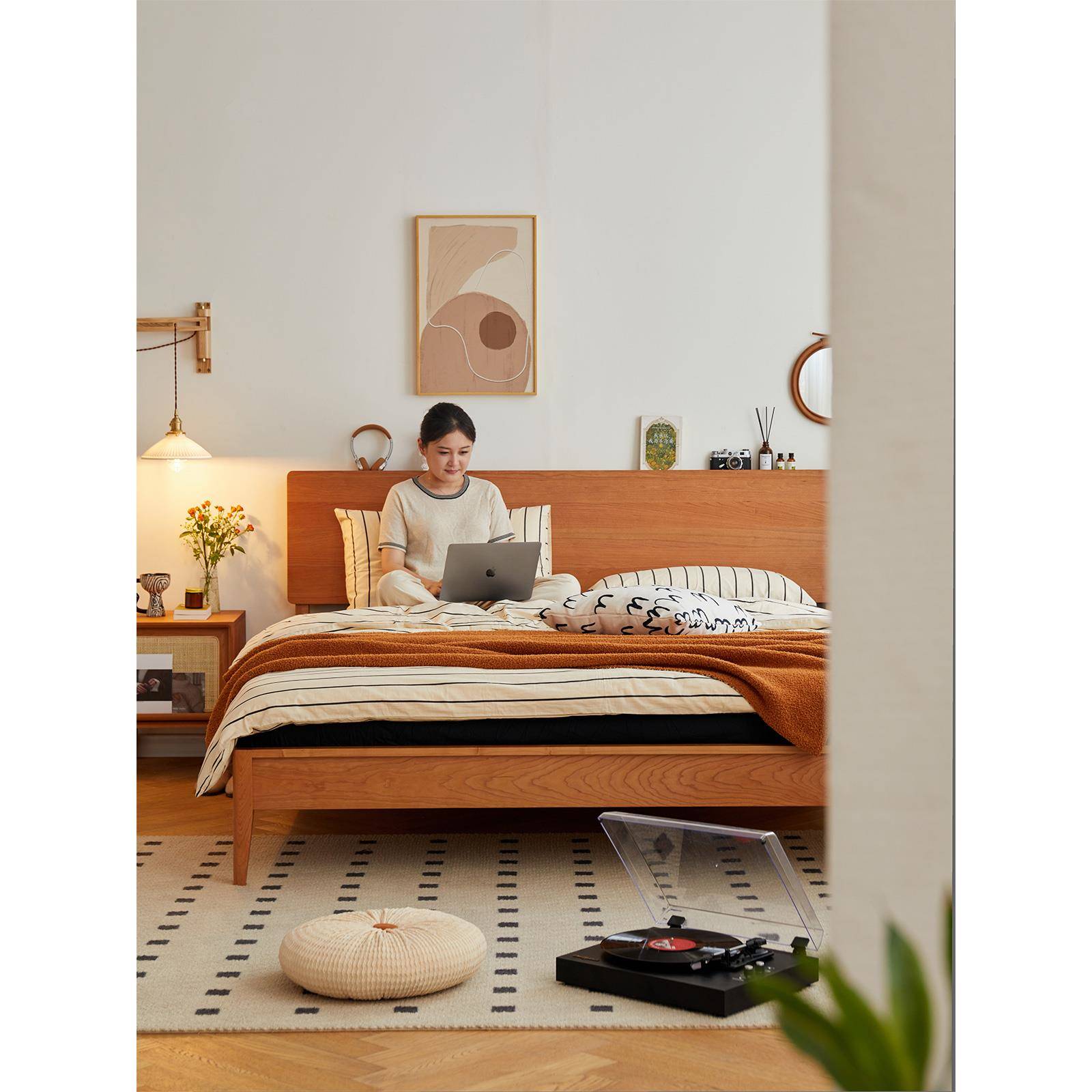 【折扣价】全实木床主卧1米8双人大床高端1.8现代简约1米5家用小