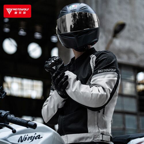摩多狼四季网眼骑行服男摩托车防摔透气机车赛车服防水骑士装备女