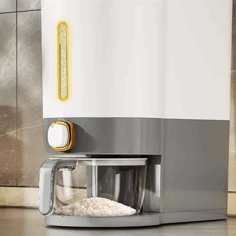 22 Lbs Rice Dispenser Large Grain Container Storage with Lid