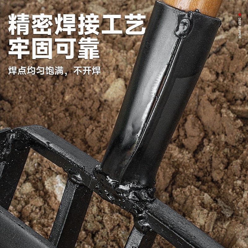 德国翻地松土神器深翻器锄头铁锹农具钢叉子挖地翻土开荒农用工具