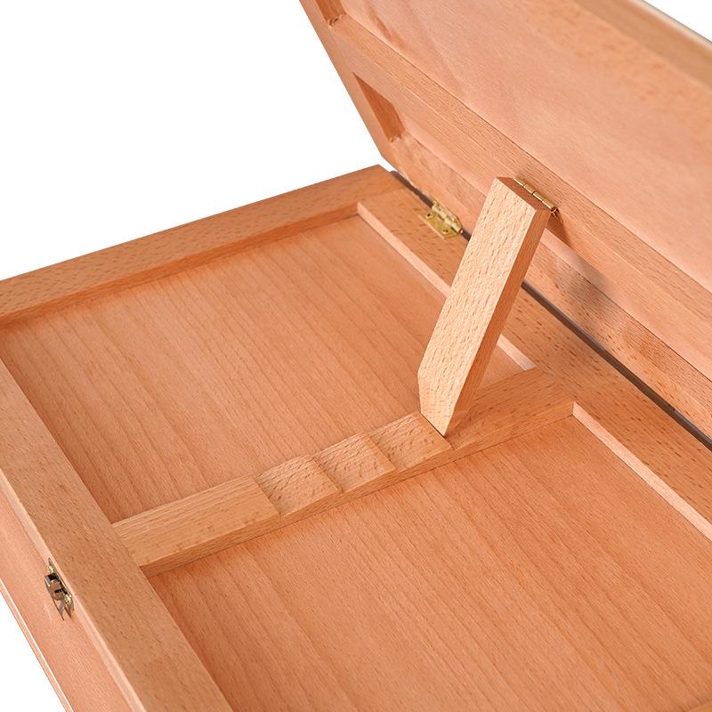 【折扣价】画架桌面台式收纳盒画箱油画箱支架式多功能木制抽屉画