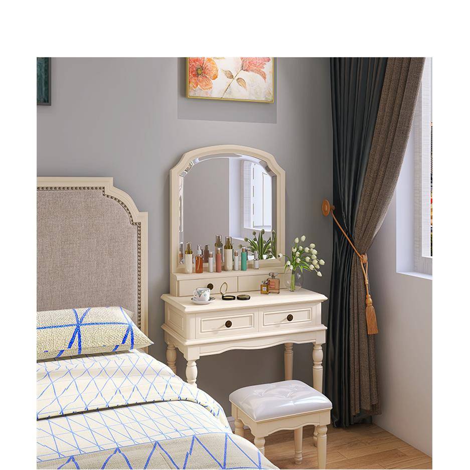 【折扣价】美式轻奢全实木梳妆台小户型卧室迷你现代简约多功能房