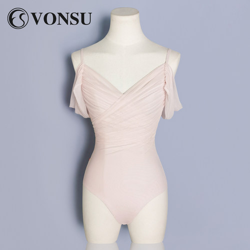 梵舒芭蕾舞服网纱拼接芭蕾练功服