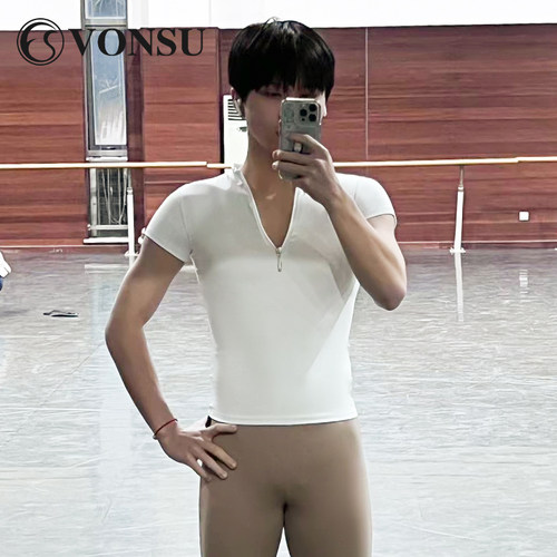 梵舒芭蕾练功服男舞蹈上衣基训服