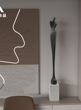 现代简约轻奢高级感客厅装饰品电视柜摆件玄关入户好寓意电镀摆件