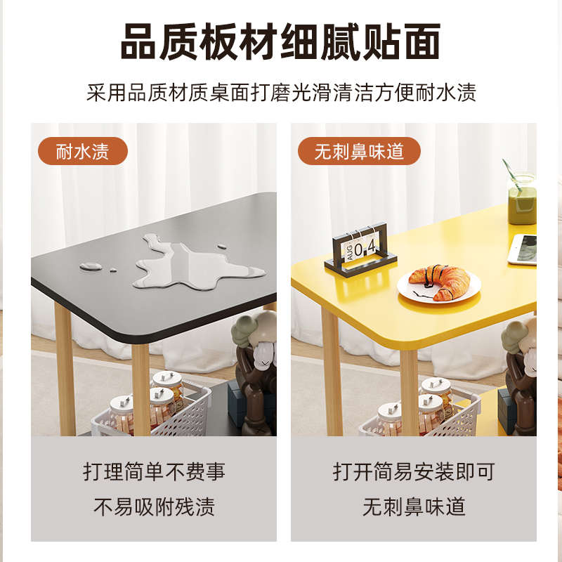 可移动边几带轮小推车茶几置物架小桌子客厅沙发侧边柜边桌床头柜