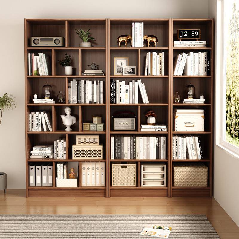 【折扣价】实木书架一体靠墙简易书柜组合落地家用客厅儿童多层收