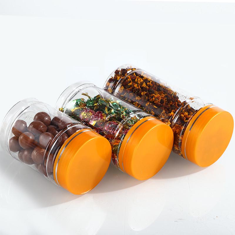 食品50透明塑料瓶金边芝麻丸瓶子雪菊花茶橘红枸杞包装瓶糖果罐