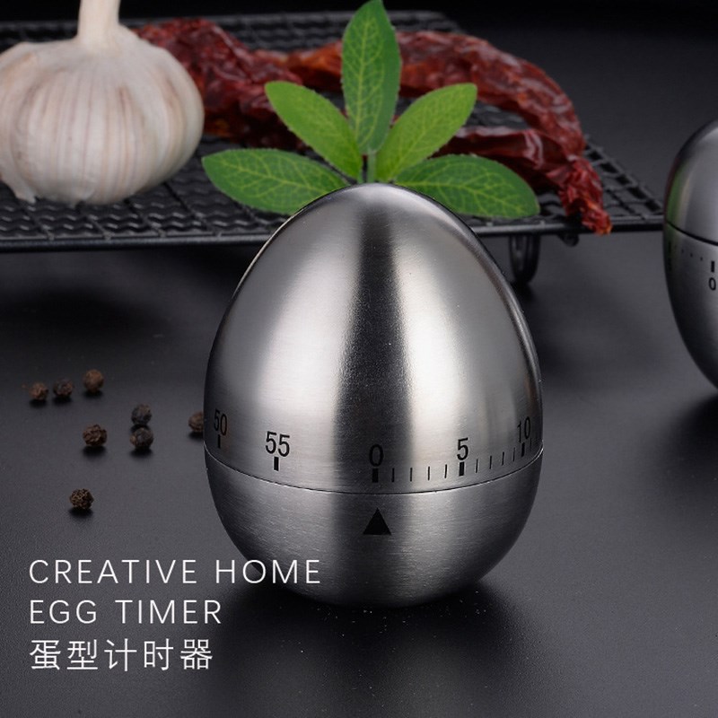 出口德国不锈钢计时器蛋形机械定时器厨房做饭炒菜提醒器到时器