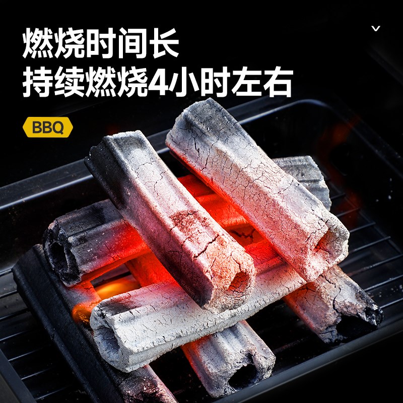 德国烧烤碳无烟荔枝果木炭家用耐烧环保户外专用整箱高温易燃原木