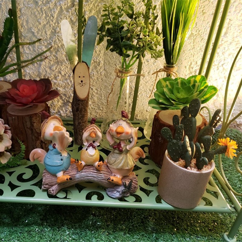 田园铁艺多层花架 多肉 阳台花园欧式杂货架收纳架置物架乡村园艺