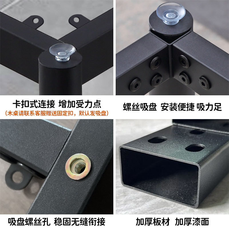 简约餐桌脚方形桌子腿岩板茶几桌腿支架木板圆桌支撑底座铁艺台脚