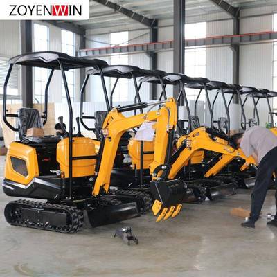 出口欧洲小型挖掘机家用翻修别墅庭院勾机柴油自走式迷你挖机