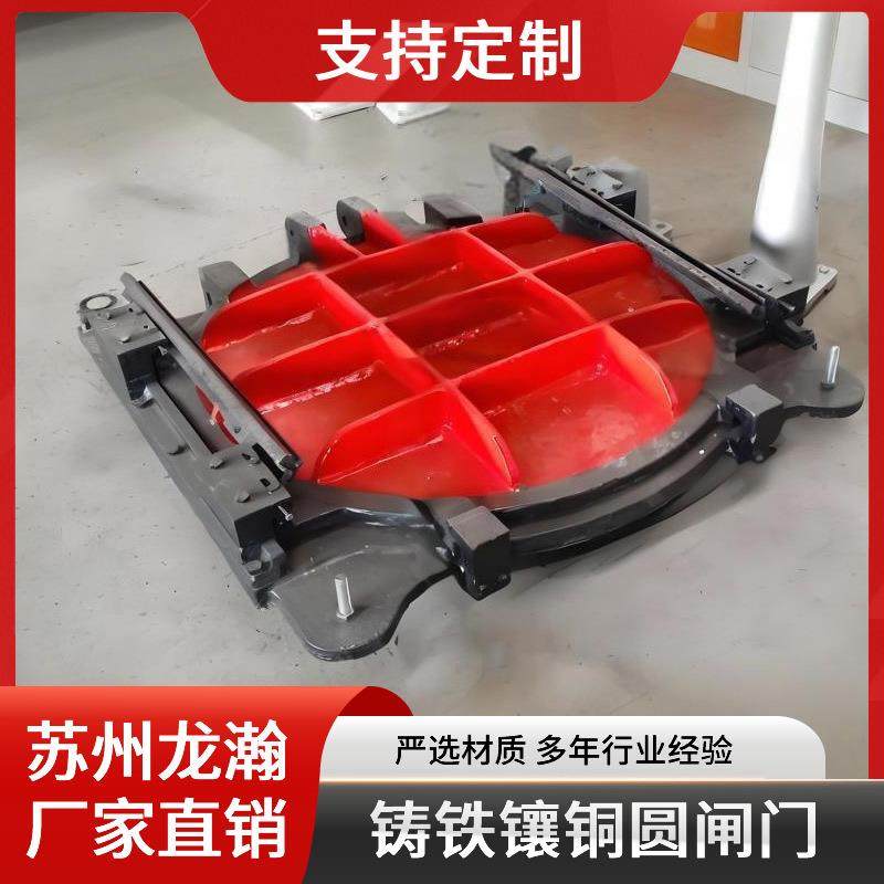 铸铁镶铜圆闸门手电两用启闭铸铁圆闸门双面止水江苏标准