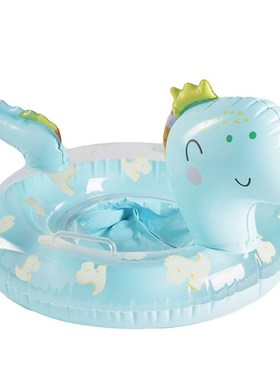 婴儿游泳圈童宝宝腋下小孩安全坐圈防侧翻亮片绿色恐龙坐圈1-5岁