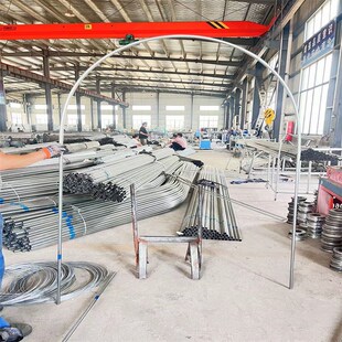 大骨棚架塑料薄膜遮阳立柱卷扁杆弯管热镀锌圆管折弯拍膜打孔配件