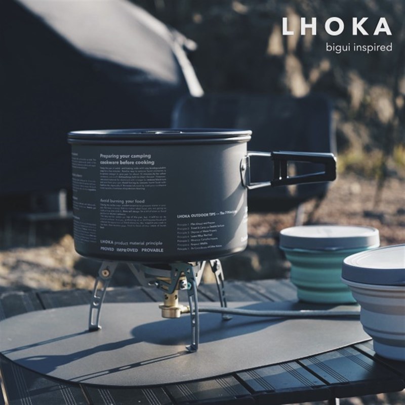 HOA多人户外煮锅露营野炊轻量铝合金超轻易清洁野餐炊具u