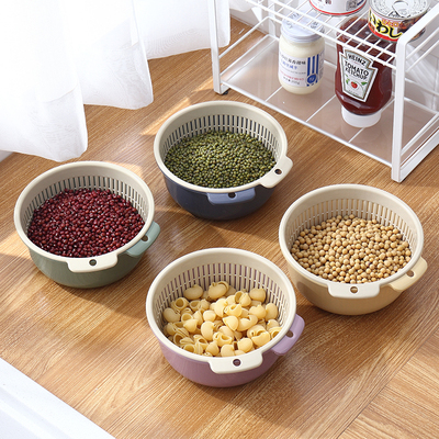 双层沥水筛家用洗菜篮水果清洗盆沥水篮子筛子菜筛厨房用品菜篮子