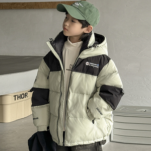 男童冬装免洗羽绒服2023新款中大童冬季儿童装洋气保暖加厚外套潮