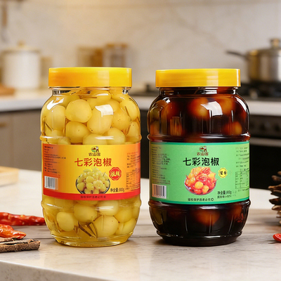 农山客广西七彩泡椒900g配粥下饭