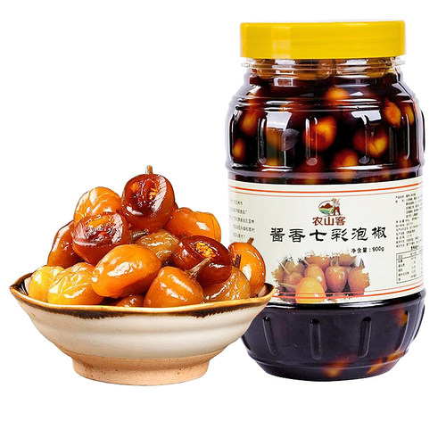 农山客泡椒广西特产五彩椒七彩椒下饭菜灯笼椒新鲜五彩泡椒山椒