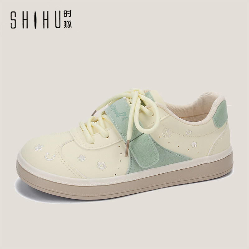 时狐白蓝休闲面包鞋女蓝莓芝士蛋糕板鞋运动鞋子甜美鞋26年新款