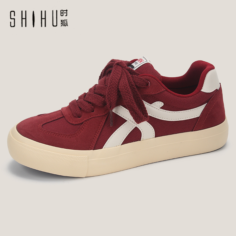 时狐板鞋男鞋2025秋季新款休闲鞋轻便运动鞋子户外百搭男
